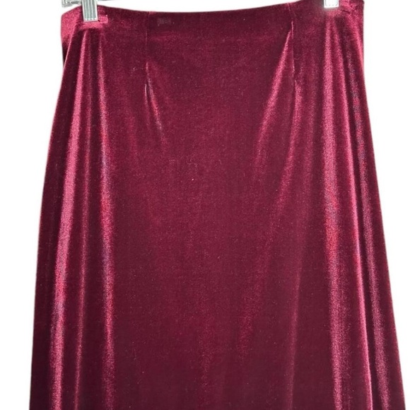 Vtg 90’s Purple Velvet Maxi Skirt Sz L Whimsygoth Fairy Grunge - Picture 4 of 7